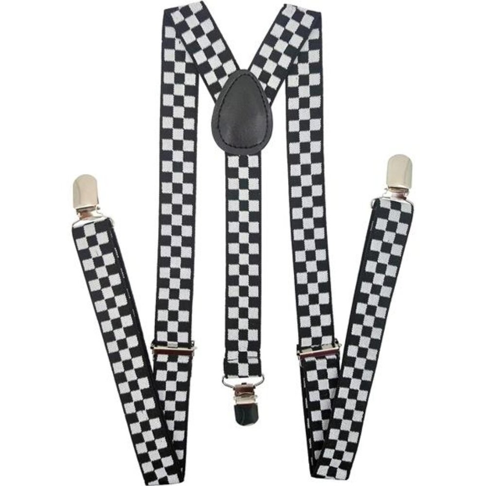 Adjustable Elastic Y Back Style Unisex Suspenders for Men W/ Strong Metal Clips